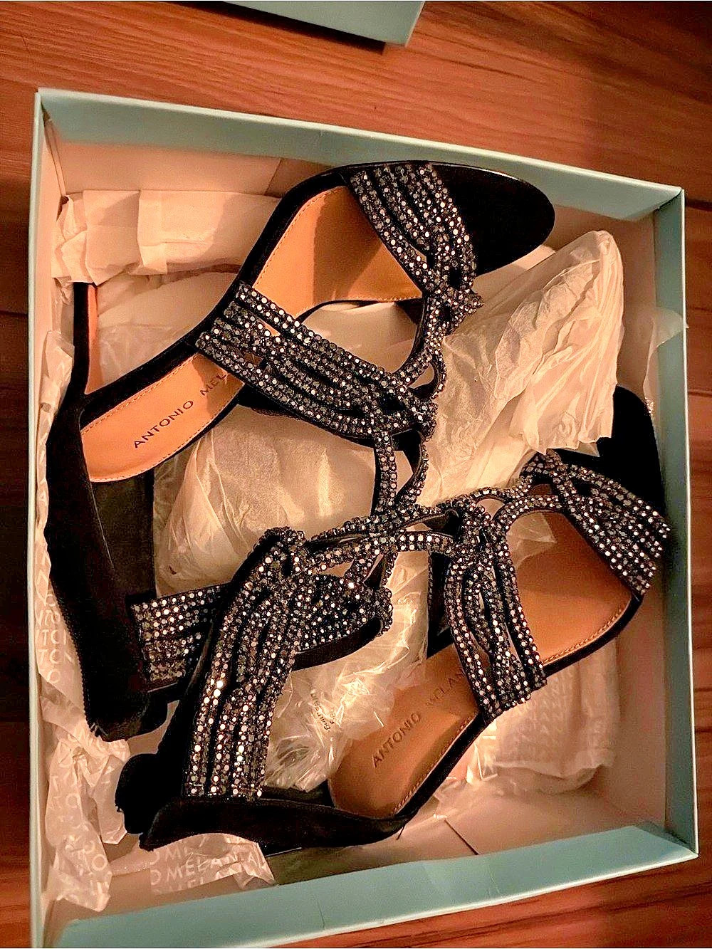 Antonio Melani Paolma Embellished Black Heels US 8